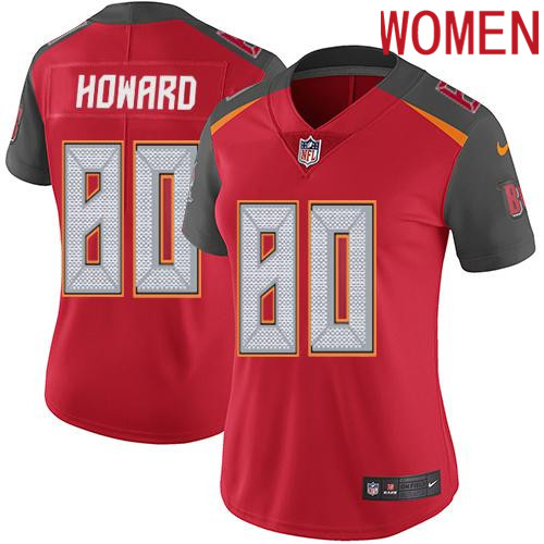 2019 Women Tampa Bay Buccaneers #80 Howard red Nike Vapor Untouchable Limited NFL Jersey->women nfl jersey->Women Jersey